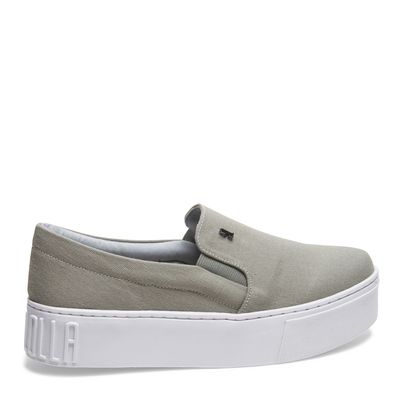 Tênis Slip On Plataforma Verde Flatform