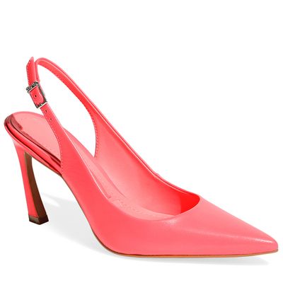 Scarpin Couro Pelica Soft Rosa Intenso