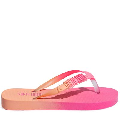 Flip Flop Infantil Pink Borracha Salto Flat