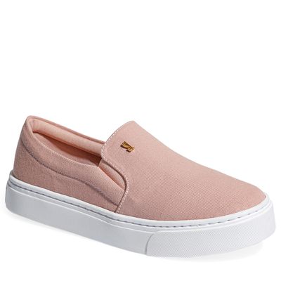 Tênis Slip On Lona Deserto Rosa