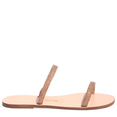 Rasteira Cristal Light Bege Tan