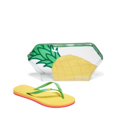 Flip Flop Borracha Verde Poison Com Necessaire