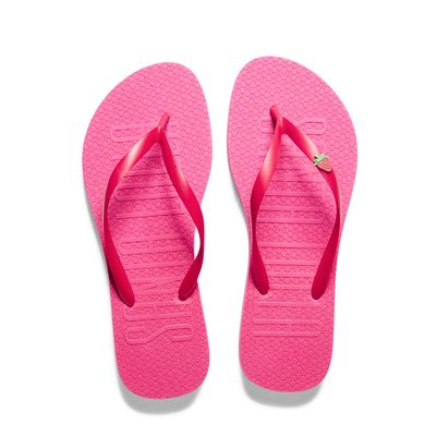 Flip Flop Borracha Vermelho Chilli Com Necessaire