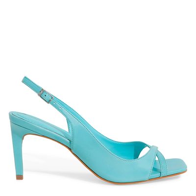 Peep Toe Couro Pelica Premium Capri