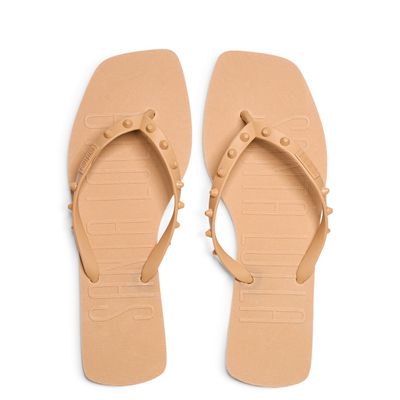 Flip Flop Borracha Bege Areia