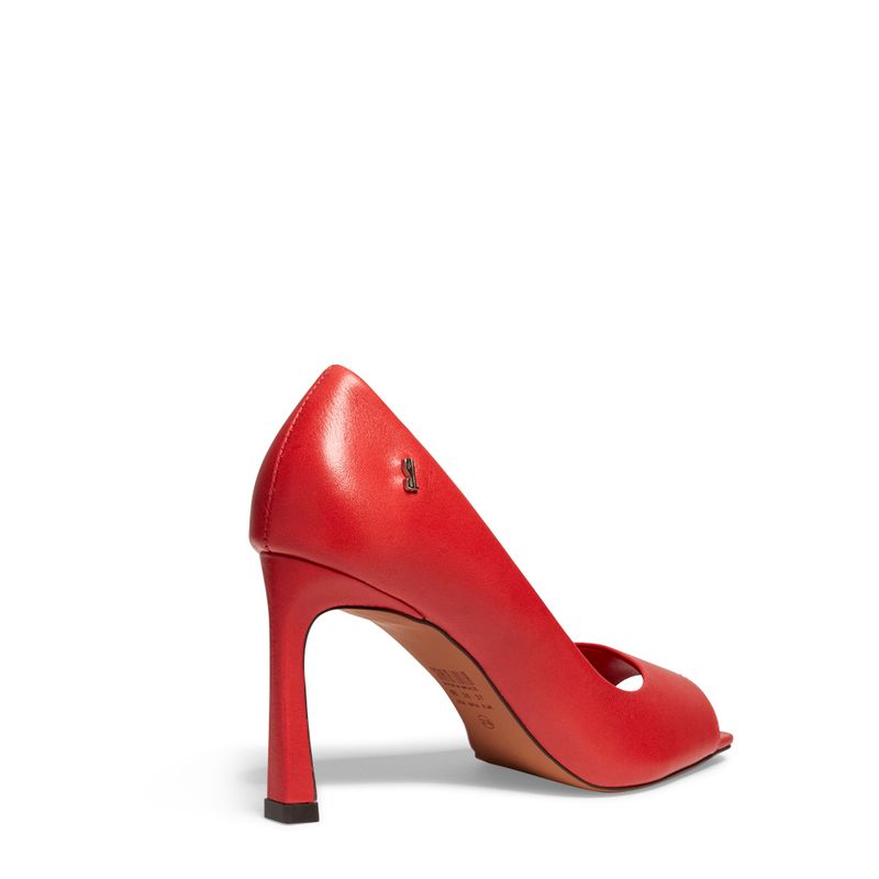 Sapato Feminino Peep Toe Vermelho Sublime Shoes - Sublime Shoes