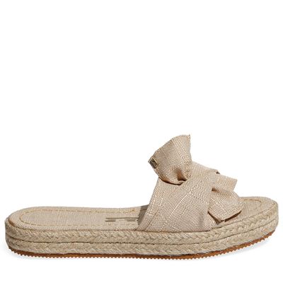 Espadrille Linho Corda Bege