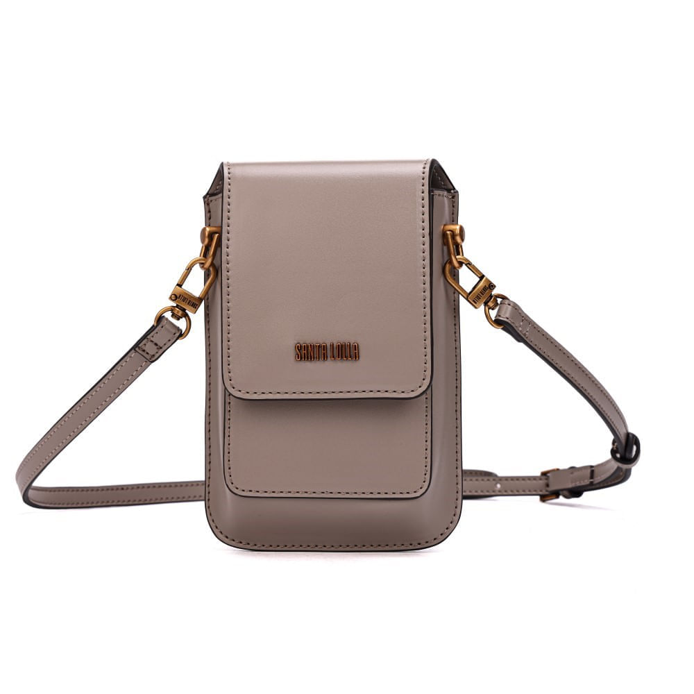 Bolsa Porta Celular Soft Cinza Fog Alça Transversal - Santa Lolla