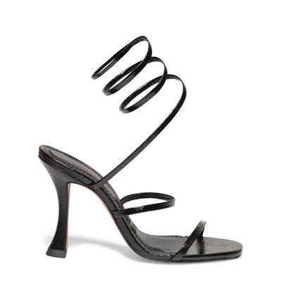Sandalia Cobra Cristal Preto