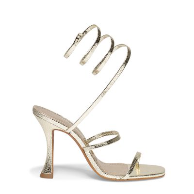 Sandalia Cobra Cristal Dourado Ouro Light