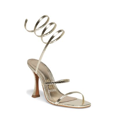 Sandalia Cobra Cristal Dourado Ouro Light