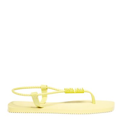 Rasteira Borracha Amarelo Hot Oliva