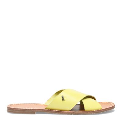 Rasteira Couro Nobre Amarelo Hot Oliva