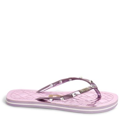 Chinelo Flip Flop Metalizada Rosa