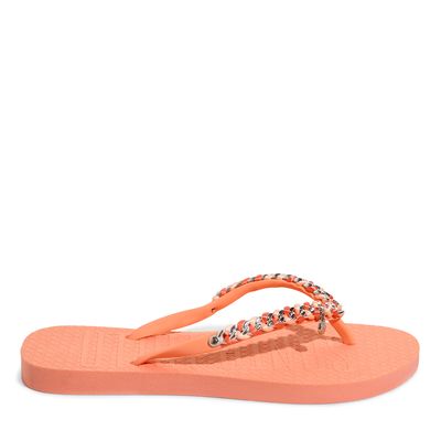 Flip Flop Borracha Laranja Pêssego