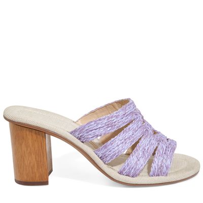 Mule Rafia Lilas