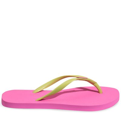 Flip Flop Borracha Rosa Hibisco