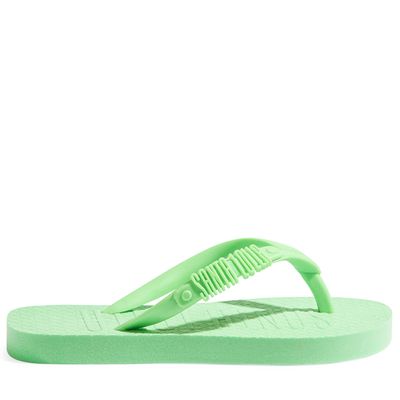 Flip Flop Infantil Maça Verde Borracha Salto Flat
