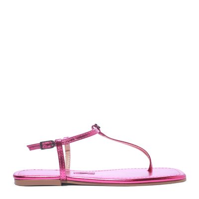 Rasteira Cobra Cristal Pink