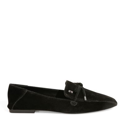 Mocassim Couro Camurça Preto