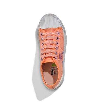 Tênis Slip On Infantil Laranja Pêssego Lona Deserto