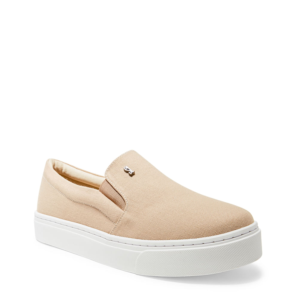 Tênis Slip On Lona Nude - Santa Lolla