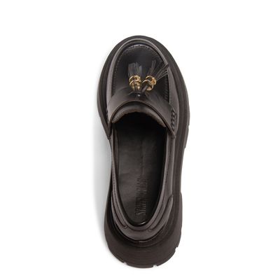 Mocassim Couro Soft Preto Tratorado