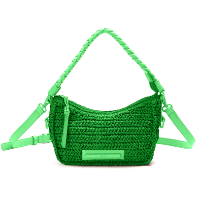Bolsa de Ombro Ráfia Verde Poison