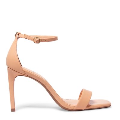 Sandalia Couro Pelica Soft Nude Rosado