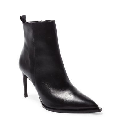 Bota Couro Premium Bico Fino Preta