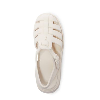 Sandália Fisherman Branca Borracha Flatform