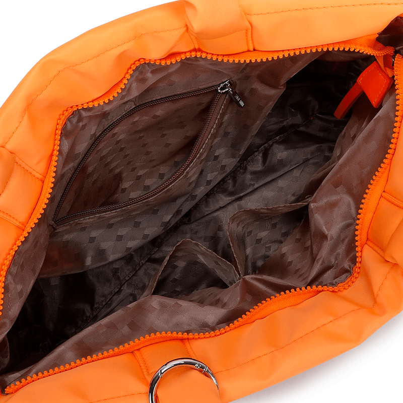 Sshopping Bolsa Shopping Bege Puffer Nylon Sporty Grande | ZZ MALL