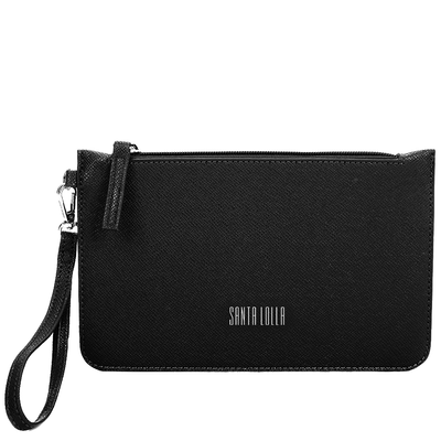 Clutch Porta Documentos Texturizada Preta