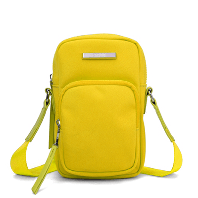 Bolsa Shoulder Bag Amarela Nylon Alça Transversal