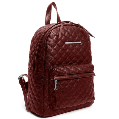 Mochila Matelassê Grande em Couro Floater Vinho