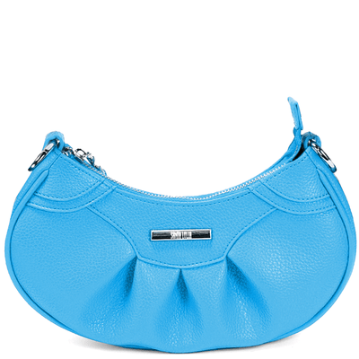 Bolsa Tiracolo Meia Lua Drapeada Azul Piscine
