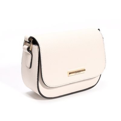 Bolsa Tiracolo Off White Alça Ajustável E Removível