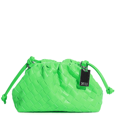 Bolsa Pouch Tressê Soft Verde Neon Alça Transversal