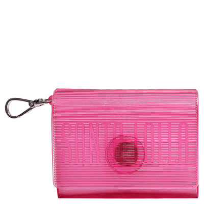 Porta Cartão Rosa Neon Borracha Pequeno