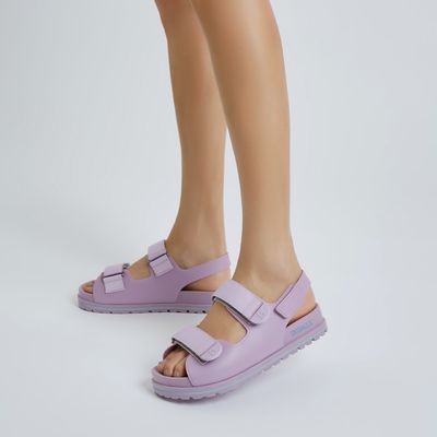 Papete com tiras lavanda azul agua