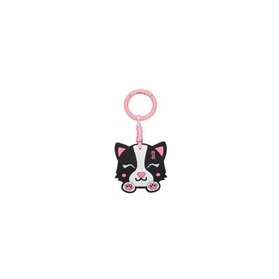 Chaveiro de Gatinho Borracha Preto
