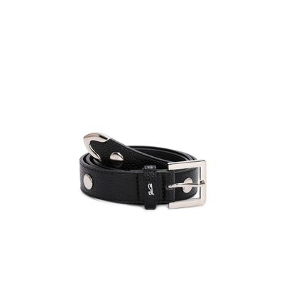 Cinto Preto Tachas Fivela Metálica
