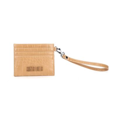 Porta Cartão Material Croco Areia