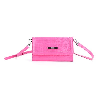 Bolsa Material Croco Pink