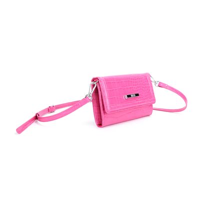 Bolsa Material Croco Pink