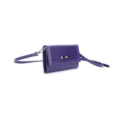 Bolsa Material Croco Roxo