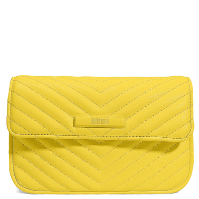 Bolsa Transversal Matelassê Soft Amarela