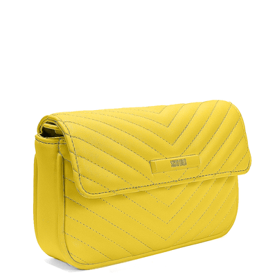 Bolsa Transversal Matelassê Soft Amarela