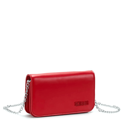 Bolsa Transversal Vermelha Alça Corrente