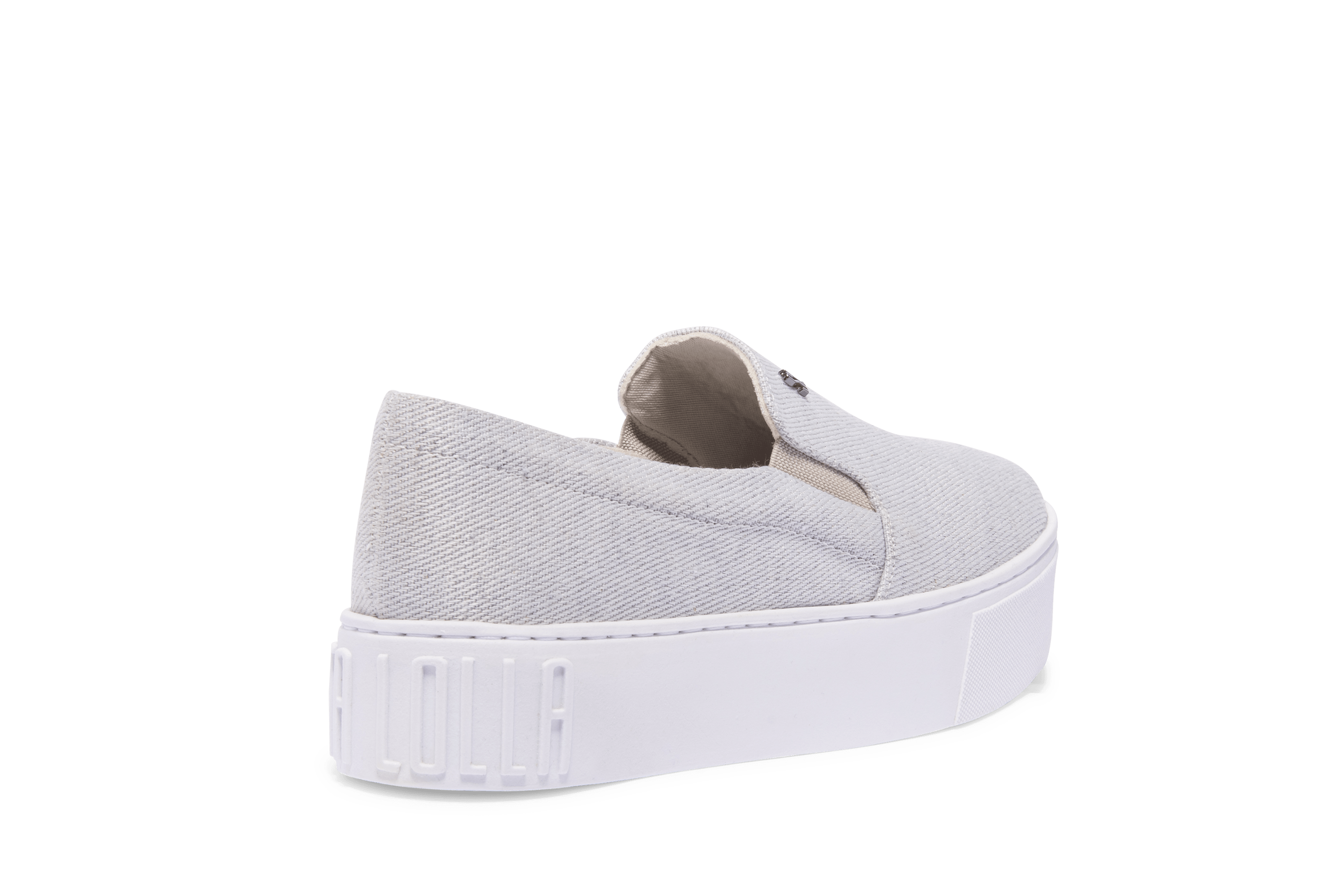 T nis Sip On Cinza Jeans Flatform Santa Lolla